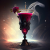 Blood-red cocktail