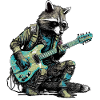 Raton laveur avec guitare