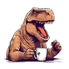 Dino Café Matin Grouch Dinosaure