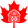 Canada maple leaf farm logo