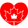 Heart of Canada maple leaf