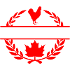 Canada maple leaf chicken laurel wreath