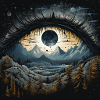 Eye planet landscape