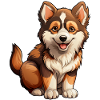 Kleiner brauner Husky