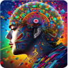 Cooles buntes Psychedelisches Motiv