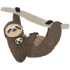 Sloth with baby, hand drawing