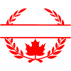 Canada maple leaf laurel wreath logo