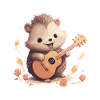 Hedgehog Playing Guitar