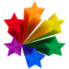 Dynamic Rainbow Stars LGBT
