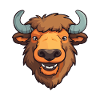Buffalo Cartoon Kawaii Aquarelle Illustration