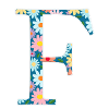 Personalisierbar Monogramm F Blumenmuster