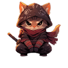 Asia Cat Japanese Samurai Samurai