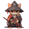Asia Cat Japanese Samurai Samurai