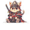 Asia Cat Japanese Samurai Samurai