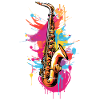 Saxophon bunt