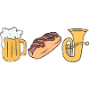 Bier Bratwurst und Blasmusik