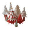 Origami-Weihnachtswaldszene