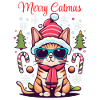 Merry Catmas Funny Christmas Cat