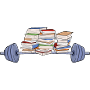 Lifting weights and books