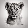 Lion cub art sketch