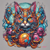 Semi biomechanical cat art