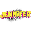 Jennifer Benutzerdefinierter Name Comic-Stil Pop-Art,