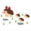 A family of hedgehogs.