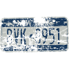 Verwittertes Retro Nummernschild