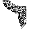 Maori Brustlogo 11 schwarz