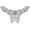 Maori Brustlogo 12 weiß