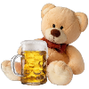 Bär mit Bier Biershirt Biertrinker
