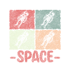 Astronaut Spaceship Star Cosmos