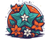 Étoiles et fleurs