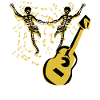 Skeletons Dancing Guitar