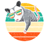 Retro Opossum Mit Sonnenbrille Opossum