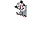 Opossum con occhiali da sole dal lato Opossum