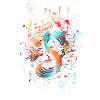 Musiknoten Farben