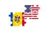 Moldova USA Flag American Moldovan
