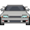 Voiture Pixel Art Gris