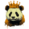 Panda avec couronne