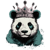 Panda avec couronne