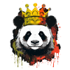 Panda avec couronne