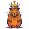 Capybara with crown capybara