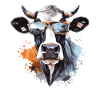 Cow with sunglasses