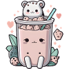 Bubble Tea mit süßem Bären