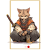Asia Cat Japanese Samurai Samurai