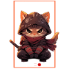 Asia Cat Japanese Samurai Samurai