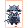 Asia Cat Japanese Samurai Samurai