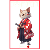 Asia Cat Japanese Samurai Samurai