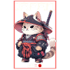 Asia Cat Japanese Samurai Samurai
